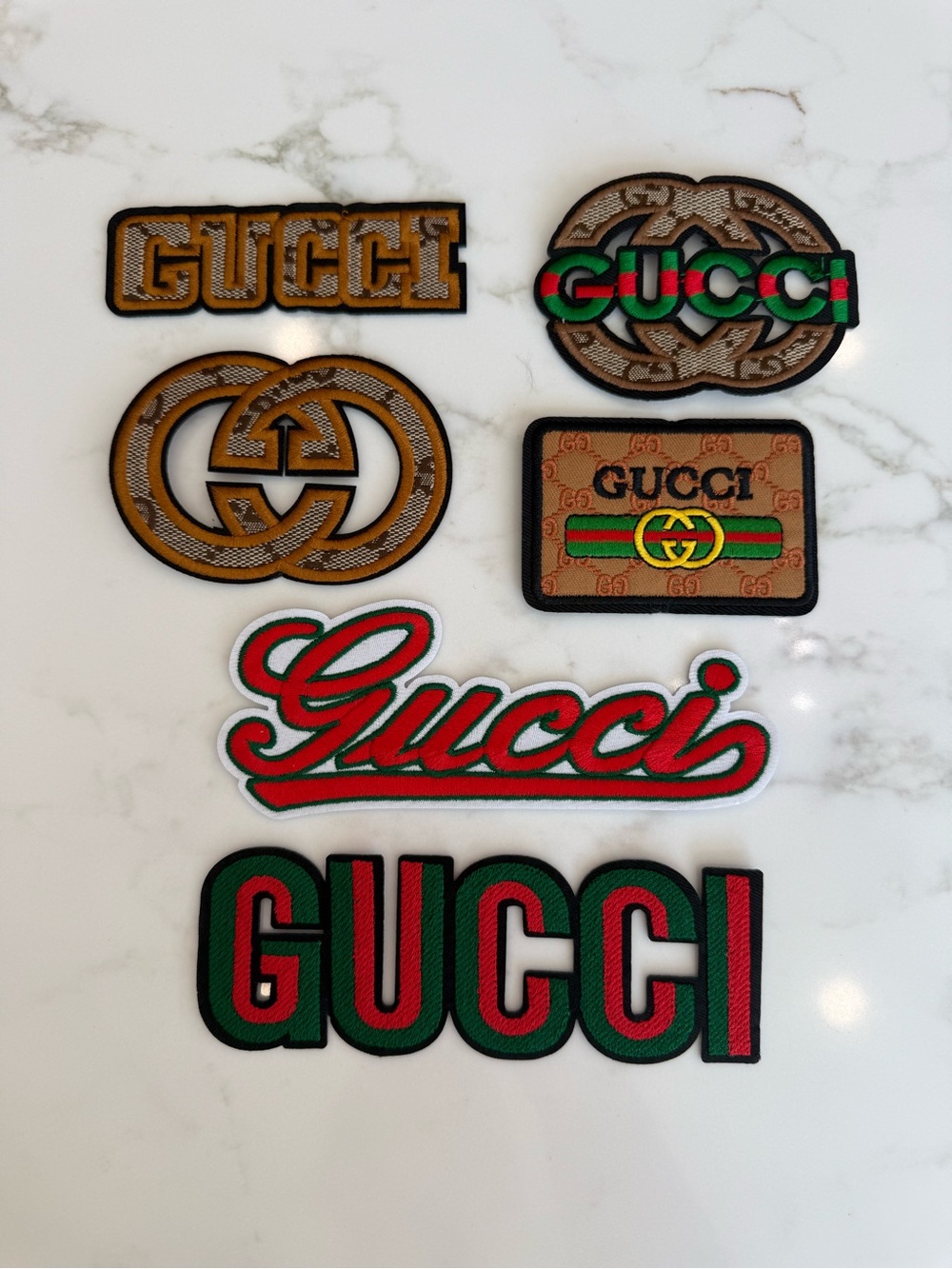 Gorgeous Hand Crafted Green, Red & Gold Iron On Patches